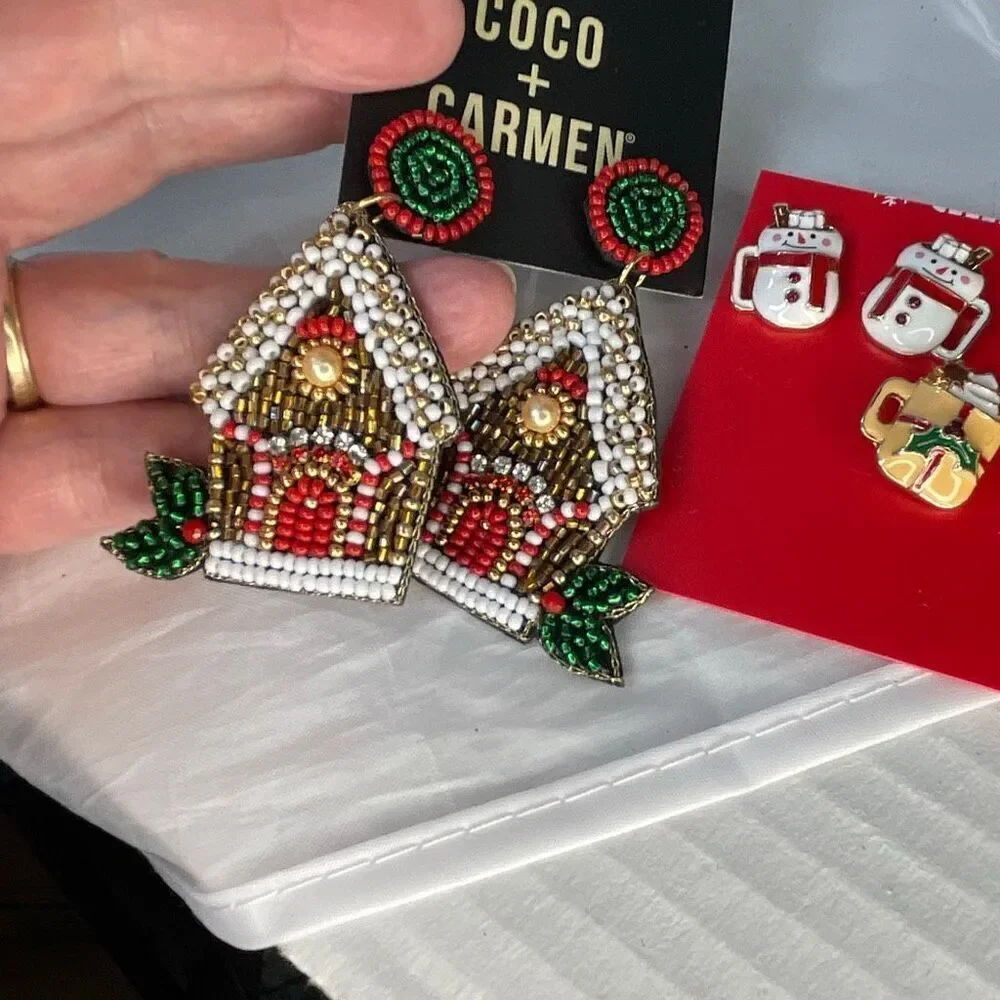 NWT Christmas Holiday pierced earrings lot